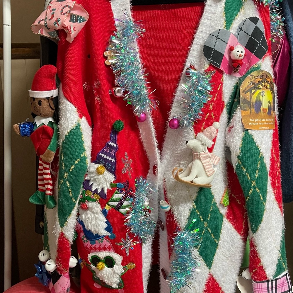 Ugly Sweater “I won $500 in a contest”